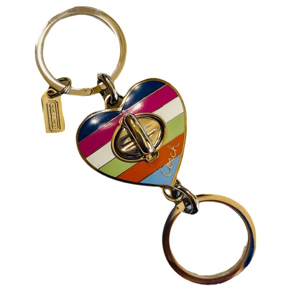 Coach NEW Keychain Valet Heart 2 in 1